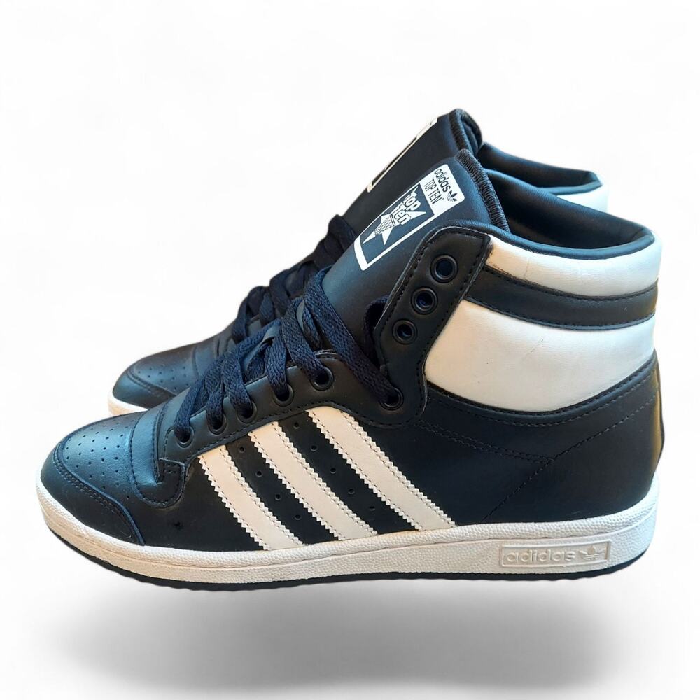 Adidas Top Ten Retro Black White Size 7 Men's Basketball Sneakers - Picture 4 of 10